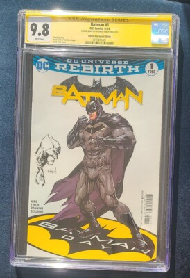 DC Batman (Vol 3) # 1 Batman Day Variant (2016) CGC 9.8 SS & Sketch David Finch
