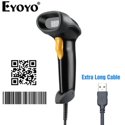 Eyoyo 1D QR 2D Barcode Scanner USB Wired Bar Code Scanner Fit Windows Mac Linux