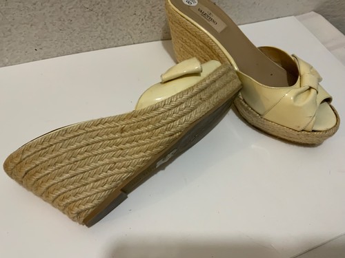 Valentino Garavani Patent Leather Slides Wedges Shoes Size 8.5/39 - Picture 8 of 11
