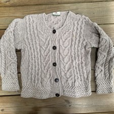 Carraig Donn Cardigan Sweater Merino Wool Knit- Small