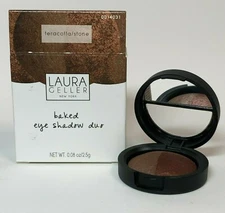 Laura Geller Baked Eye Shadow Duo in TERRACOTTA / STONE Full-Size 0.08 oz BNIB