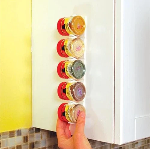 Spice Herb Jar Rack Hold Kitchen Door Storage Organiser Wall Bottle Holder - Picture 9 of 9