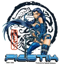 SEXY ASIAN ANIME NUNCHUK HOT JAPANESE GIRL PLASTIK RARE VINYL STICKER/DECAL ODM