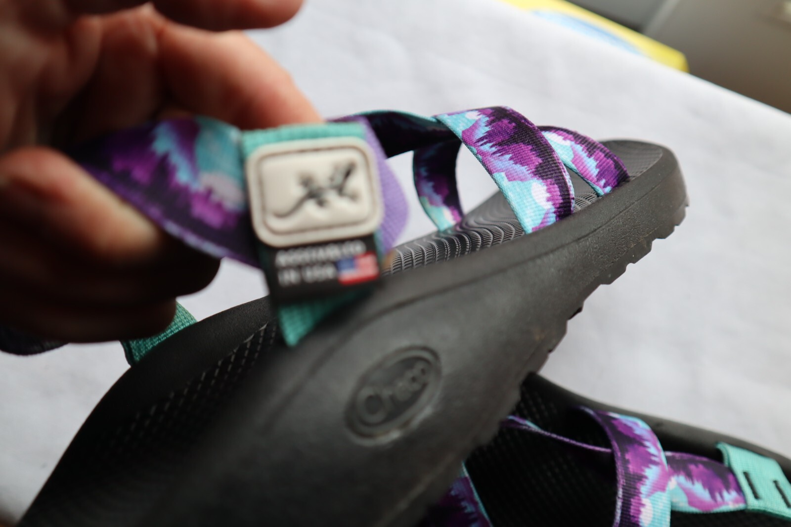 Multicolored Webbed Strap CHACO Slingback Sandals… - image 6