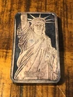 1982 Johnson Matthey MTB Statue of Liberty  5 oz Fine Silver Vintage Bar .999