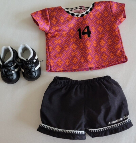 American Girl Doll Soccer Outfit Shorts Cleats Top Retired EX - Picture 1 of 12