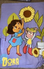 Dora The Explorer and Boots Purple Sunflower Blanket 60x50 inch