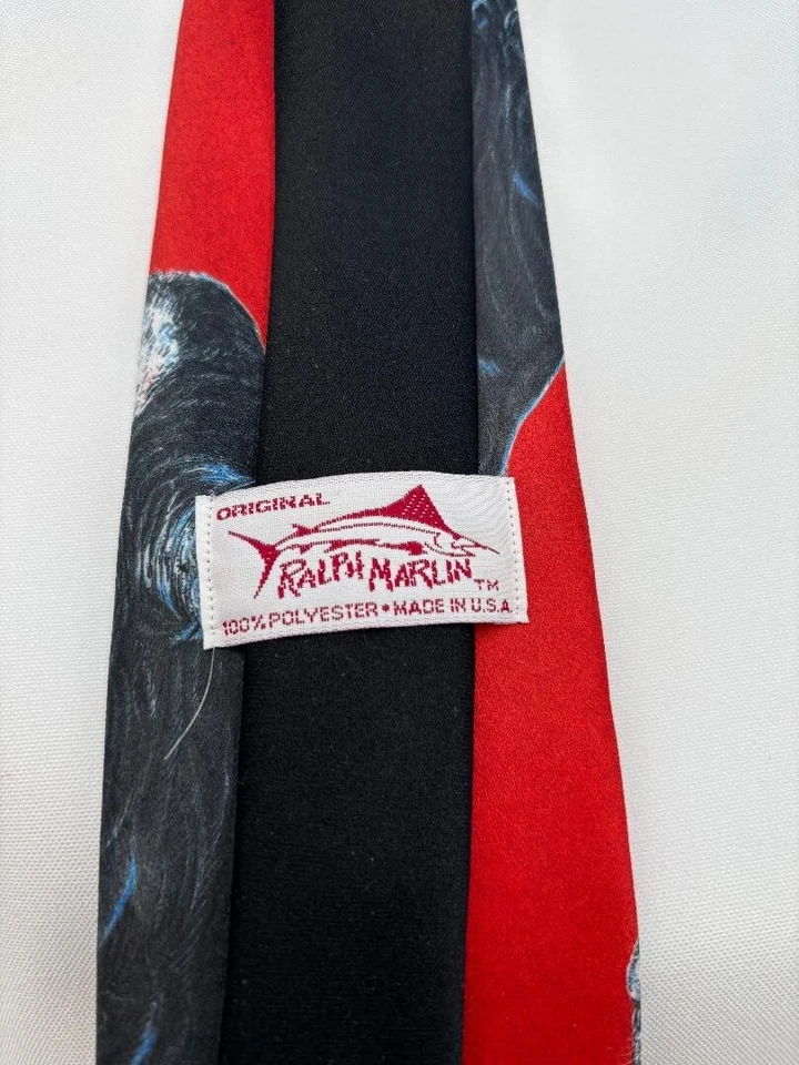 Corbata Ralph Marlin Cow Para Hombres Funky De Colección 1988 Blaine Heilman Holstein Ganado Lechero Foto 3 de 3