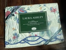 VINTAGE LAURA ASHLEY Floral FULL SIZE FLAT SHEET COTTAGE NEW IN PACKAGE
