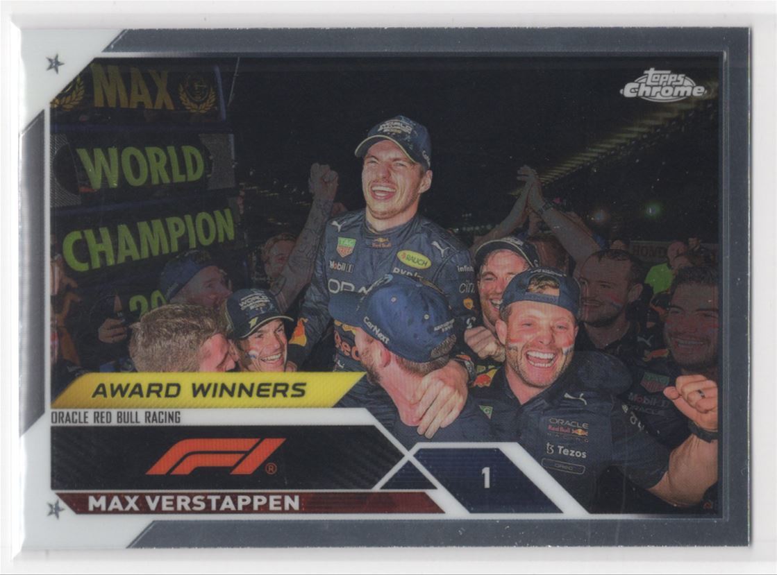2023 Topps Chrome Formula 1 Award Winners Max Verstappen Oracle Red Bull Racing