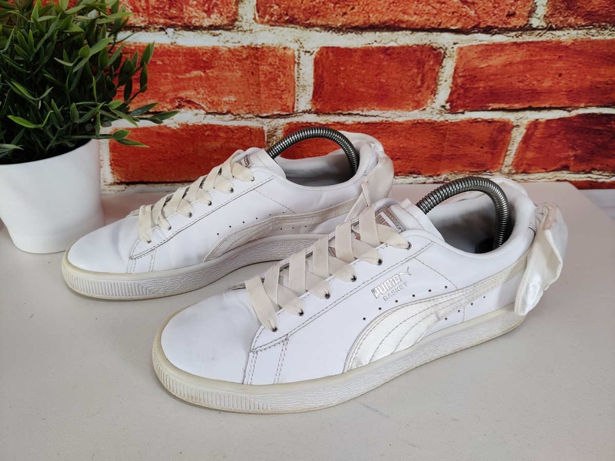Puma Shoes Puma Basket Bow White Puma Basket Crush White