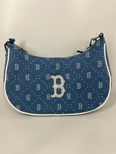 MLB Big Classic Diamond Monogram Boston Red Sox Hobo Bag Hand Shoulder Bag