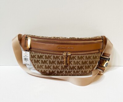 Michael Kors Kenly Women Medium Waist Fanny Pack Sport Bag Leather