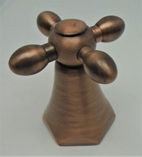 Davinci Carlyle Cross Faucet Handle Antique Copper W/ Escutcheon NOS P139