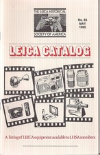 LHSA LEICA prices CATALOG of CAMERA COLLECTORS' ITEM SALES  NO. 85  MAY 1995