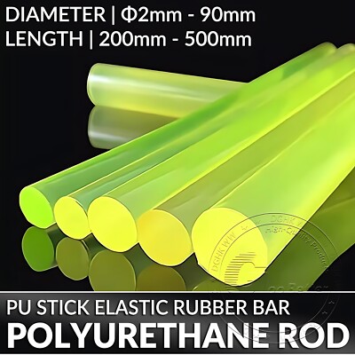 Translucent Urethane Rods Polyurethane Rod Translucent PU Stick Elastic Rubber Bar Φ2mm-90mm L ...