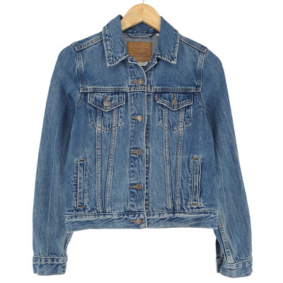 Levi's Jeansjacke Damen Baumwolle Stretch Blau Jg5 GRÖSSE XS