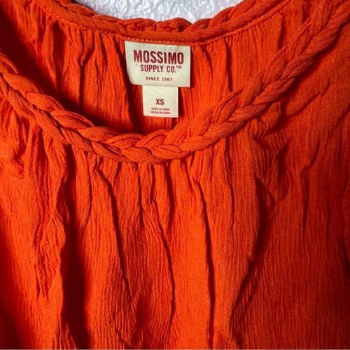 Mossimo Supply Co BUNDLE of 2 Orange & Green Woven Braided Swing Tank Top XL NEW - Picture 10 of 12