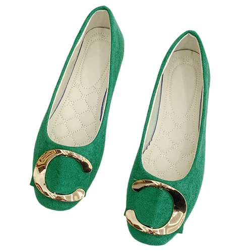 Women Flats Slip On Flat Shoes Formal Ladies Square Toe Classic Pumps Buckle - Bild 75 von 113