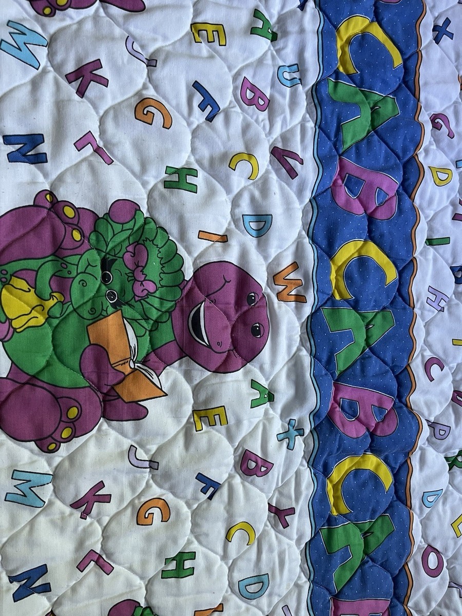 Barney Toddler Bedding Set. Pillowcase. Sheets. Quilt. Plush. | eBay