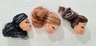3 Vintage Uneeda Wendy  Ponytail Clone Barbie Doll Heads Only ~ Frosted Hair