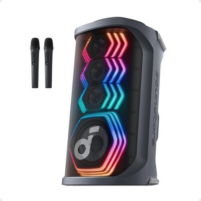 soundcore Rave 3S AI Party Speaker with 2 Wireless Microphones, 200W Sound
