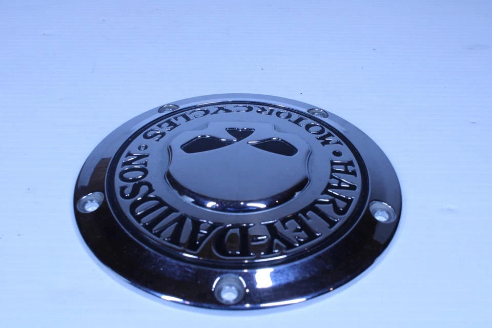 Harley-Davidson Road Glide 2012 OEM cromo Willie G calavera Derby cubierta 25700469 Foto 4 de 4