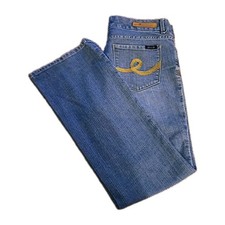 Seven7 Women's Bootcut Jeans Blue Medium Wash Mid Rise Regular Fit Denim Size 12