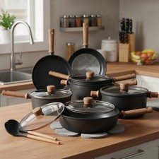 Nonstick Pots And Pans, Induction Titanium Cookware Set Kitchen Cooking...