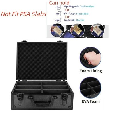 6 Slot Graded Card Case Storage Box for 3''x4'' Toploaders Magnetic Card Holders