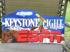 KEYSTONE LIGHT ESPN METAL SIGN