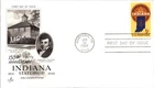 S08-5125, INDIANA STATEHOOD 150TH ANNIV., ARTCARFT FIRST DAY COVER