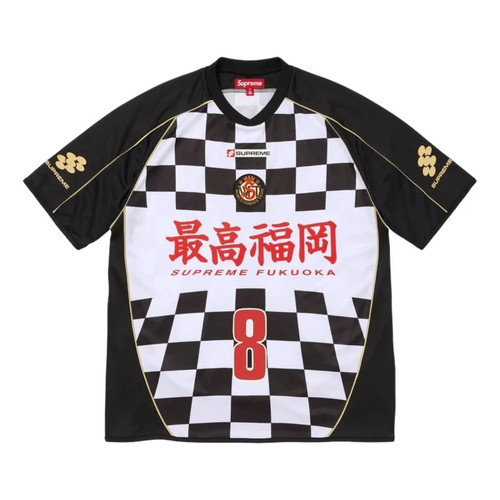 Supreme Checkerboard Soccer Jersey Black XL SS26