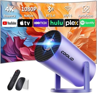 COOLID C2 Mini Projektor App integriert & 2026 Upgraded Tragbarer 4K Projektor