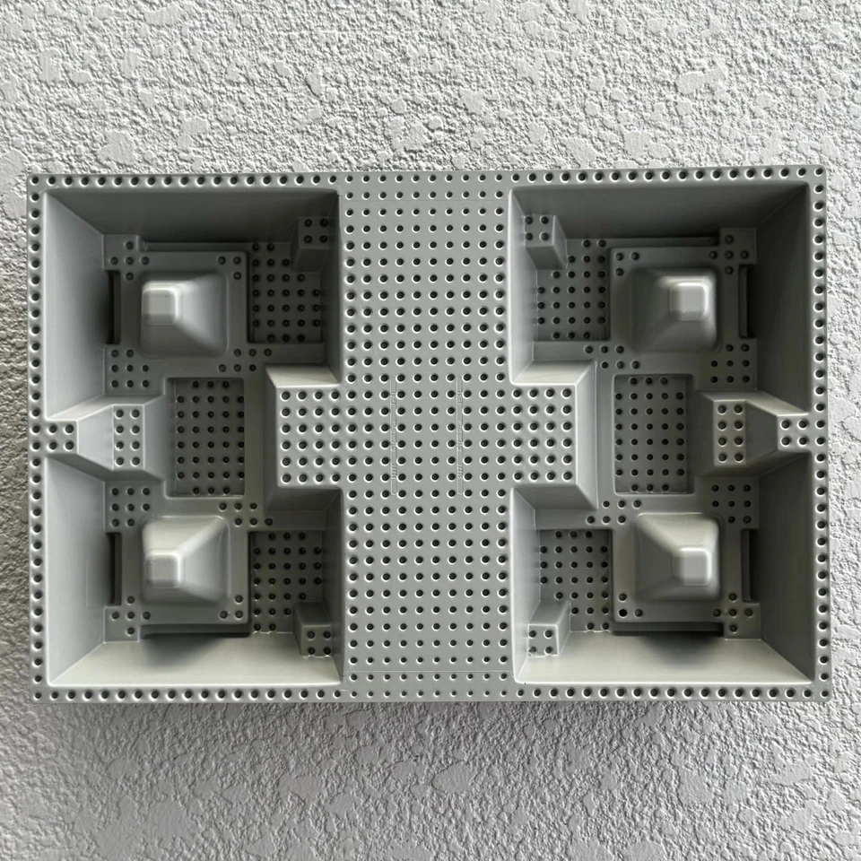 LEGO 4990 Gray Raised Baseplate Rock Raiders HQ 15x10in Castle 30271px3 Base VG - Image 4 of 4