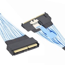 MCIO STR PCI-E 16x 124Pin Male to MCIO 124Pin Male PCI-E 5.0 Extender Cable 50cm