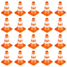 50 Pcs Traffic Cognitive Toy Mini Cones Road Street Signs Plastic Toy