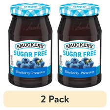  2 pack Smucker's Sugar Free Blueberry Preserves, 12.75 oz...