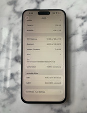Apple iPhone 15 Pro Max 256GB Gray Factory Un...