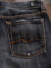 7 For All Mankind Jeans Mens 31x32.5 Black Denim Relaxed Button Fly Straight Leg — photo 8