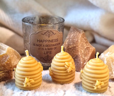 💥FLASH SALE💥 3x Handmade 100% Pure Beeswax Candles, Hive /Beehive eco-friendly
