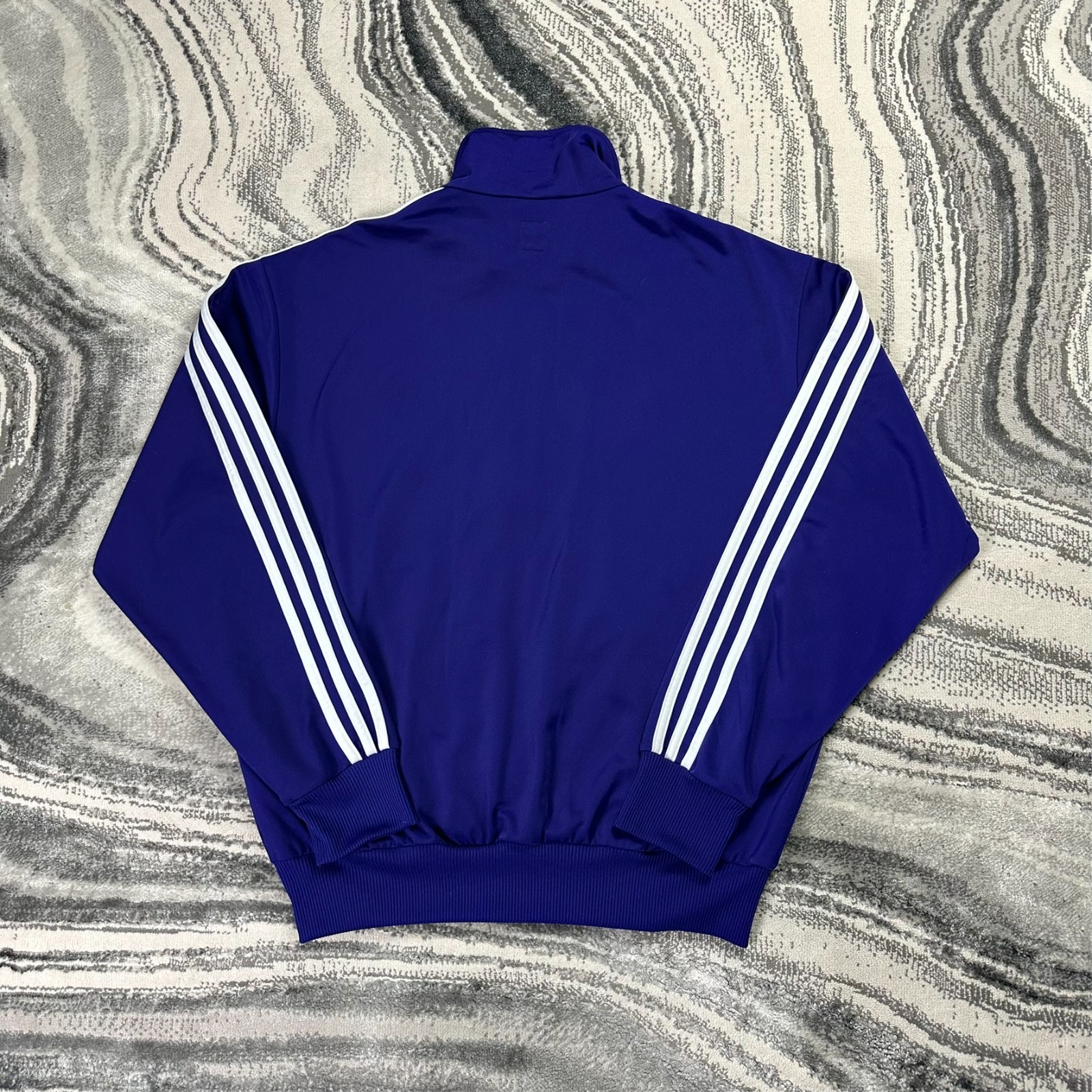 VTG Adidas 2000s Firebird Oversized Large Purple White Funnel Neck Track Jacket image 8