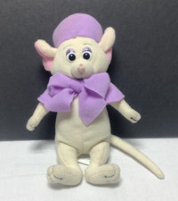 VTG Applause The Rescuers Miss Bianca Plush Toy Animal Purple Hat and Shawl 6.5  