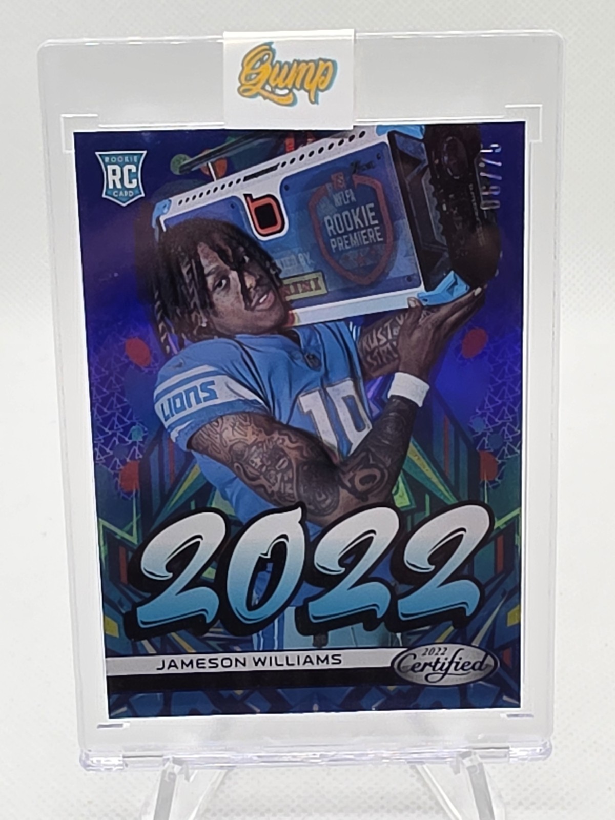 2022 Panini Certified - 2022 Jameson Williams #2022-10 Mirror Blue /75 (RC)