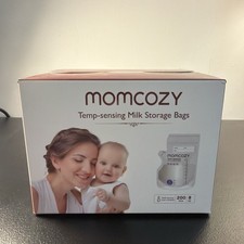 Momcozy Temp-Sensing Breast Milk Storage Bags Clear 200ct 8oz NEW