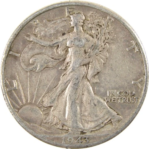 1943 D Liberty Walking Half Dollar XF EF Extremely Fine Silver 50c