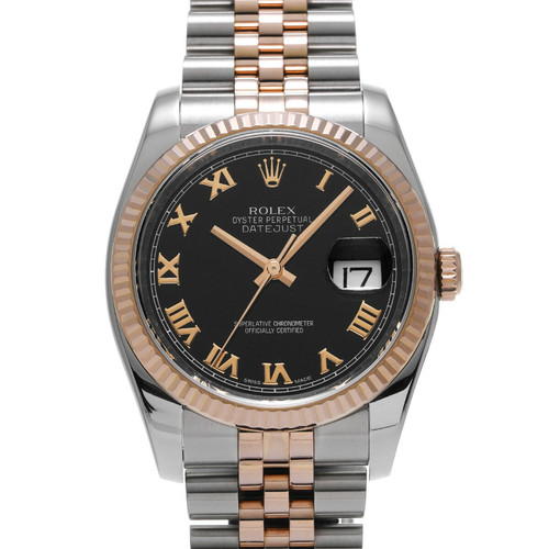 Gebrauchte Rolex Datejust 116231 Schwarz Gehäusegröße 36×36mm Herrenuhr #23411 - Bild 1 von 5