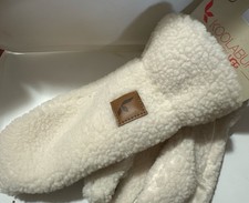 New Koolaburra by UGG Fluff Mittens Women Size L/XL OffWhite Winter Gloves