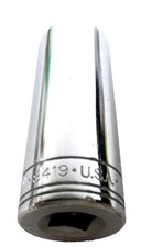 S-K Tools Socket 8419, 3/8 In Dr, 19mm, 6 Pt, Deep SK **Made in the USA**