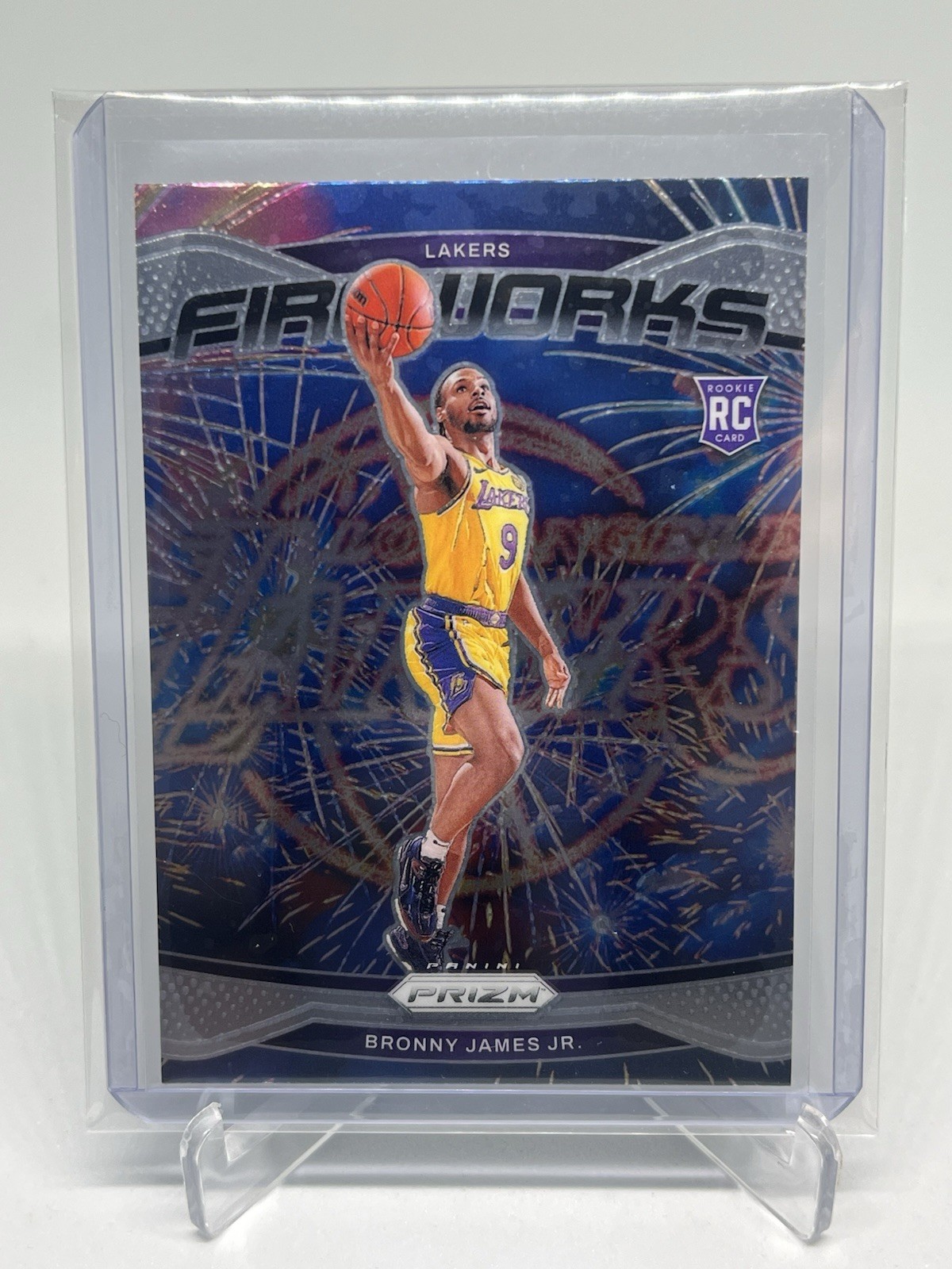 2024-245 NBA Prizm Fireworks Bronny James Jr. RC Los Angeles Lakers